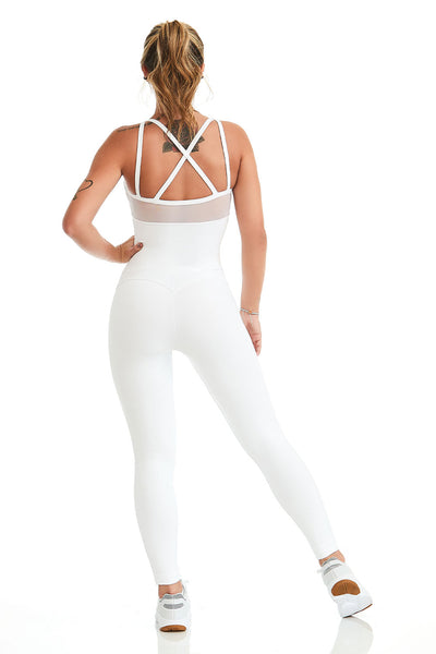 non see through white jumpsuit