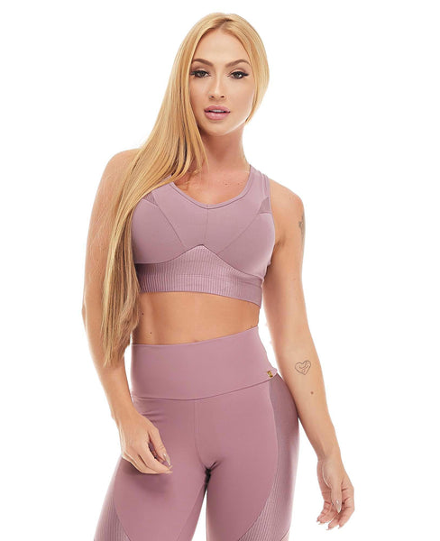 Let's Gym Top Canele Shine - Amethyst - T785