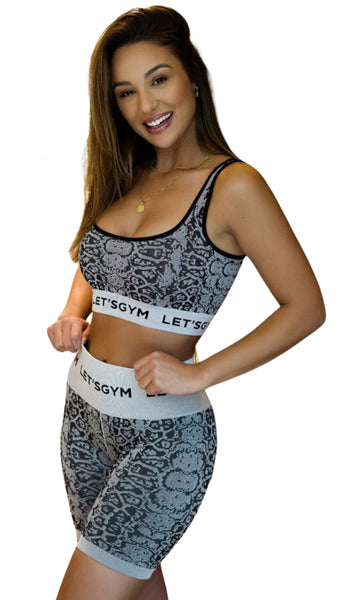 Let's Gym Seamless Snake Top - Black