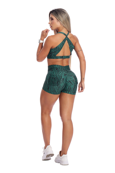 My Sporty Wear Criss Cross Top - Zebra