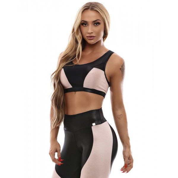 Let's Gym Top Attitude - Pink - T849