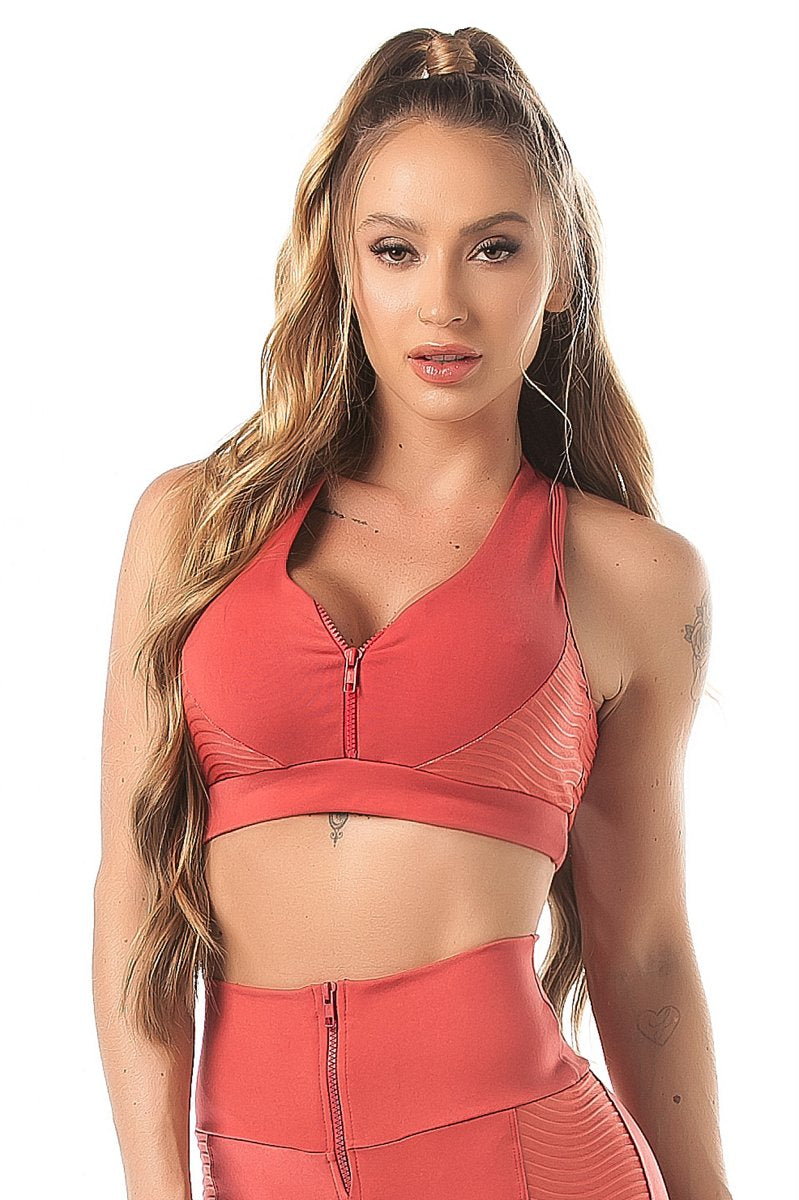 Let's Gym Top Action Glam Coral